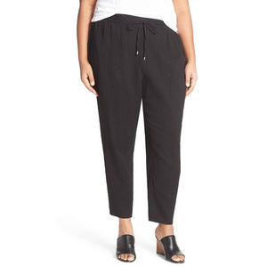 Organic Cotton Gauze Drawstring Ankle Pants 2X